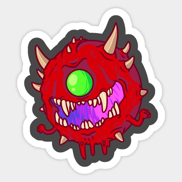 Doom Cacodemon Sticker by Noiscin